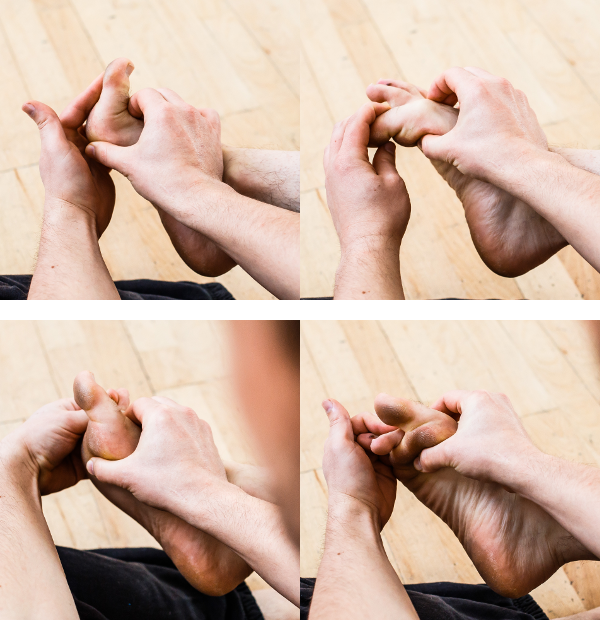 auto-massage pieds articulations mobiliser