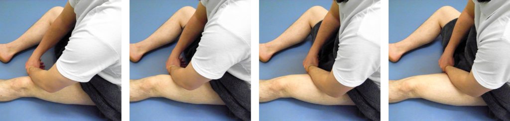 auto-massage des genoux : quadriceps medial