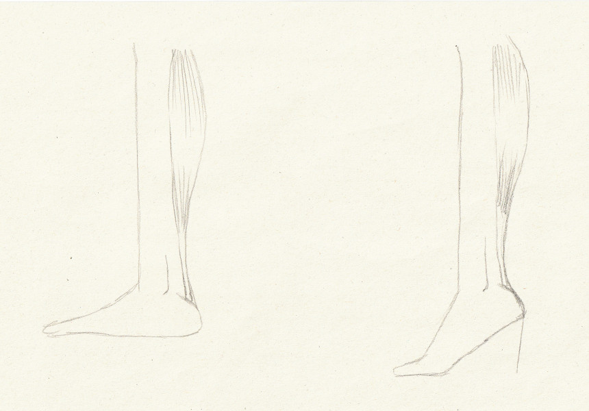 chaussure à talons vs. chaussures minimalistes : différence de longueur des muscles du mollet