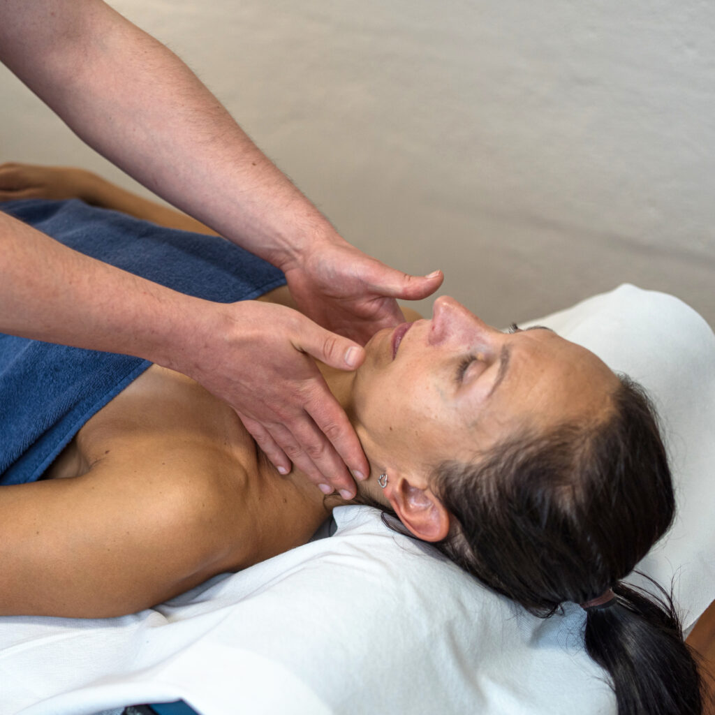 Drainage des noeuds lymphatiques du cou