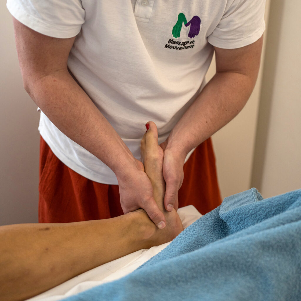 Drainage lymphatique - pompage du pied