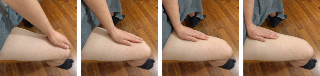 auto drainage lymphatique genou - pressions glissées